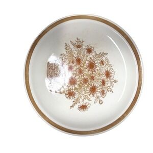 Jamestown China Ironstone Floral dinner plate Brown Tan‎ Flowers USA Vintage